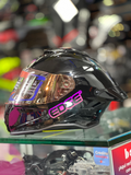EDGE SHANGAI  Casco Negro Brillo Rosa image 0