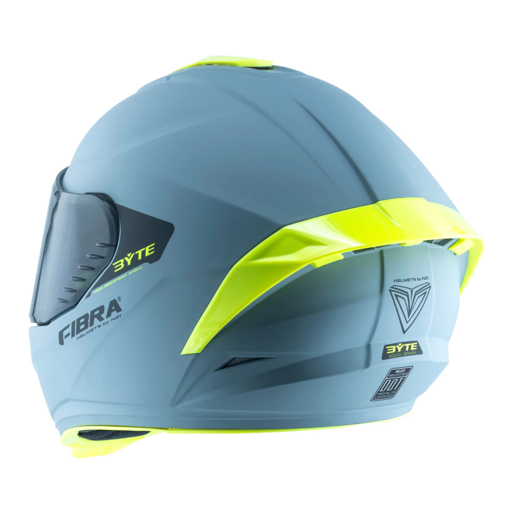 Fibra Byte Stream chroma gris neon Casco image 0