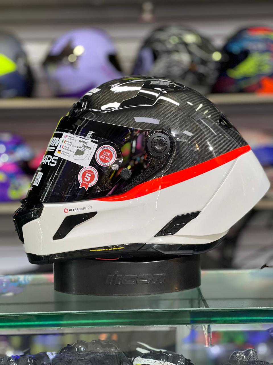 CASCO NOLAN X 804 RS ULTRA CARBON DOC NEGRO BLANCO image 0