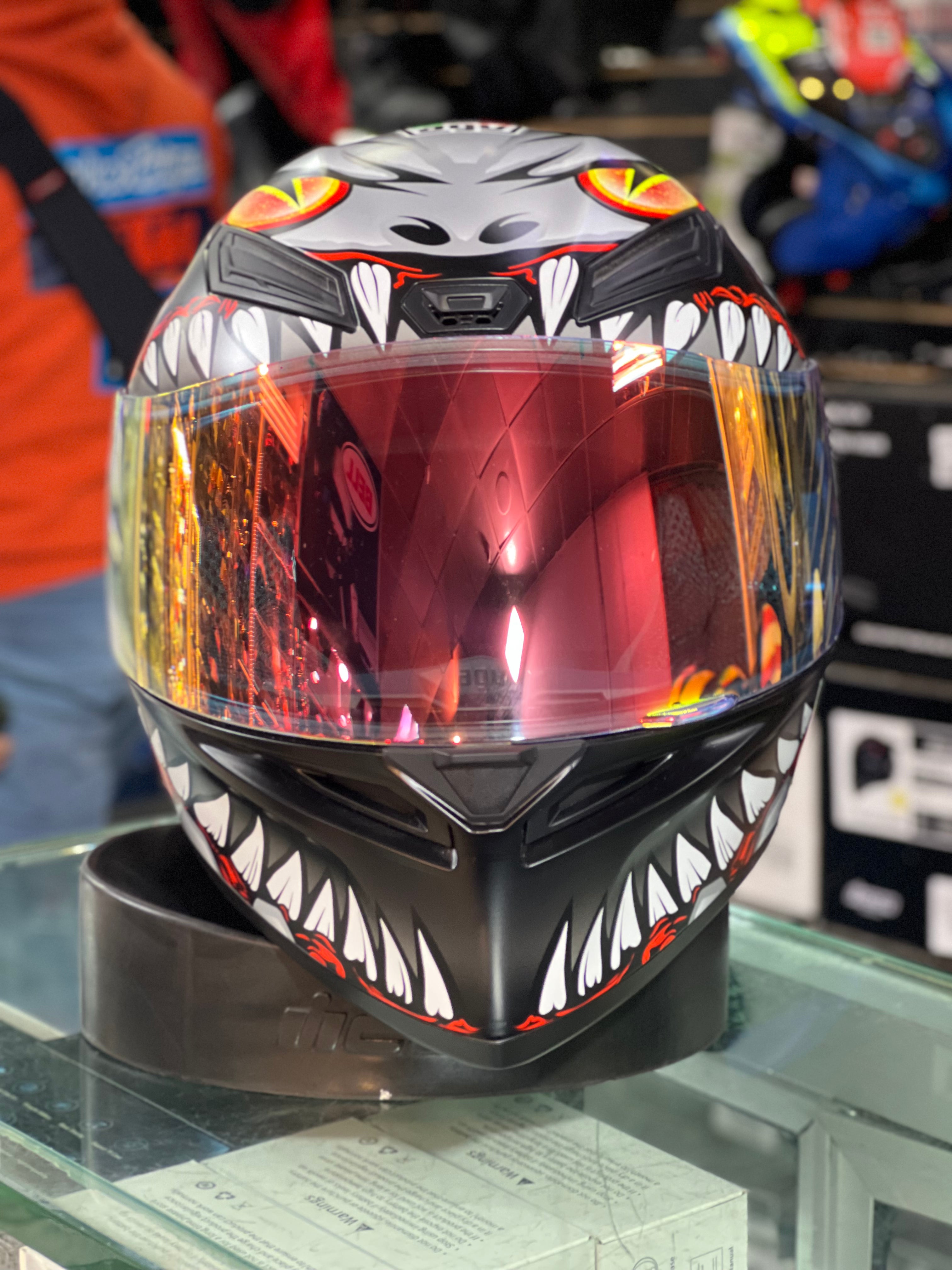 AGV K1 S LYZARD MATT BLACK/GREY/RED
