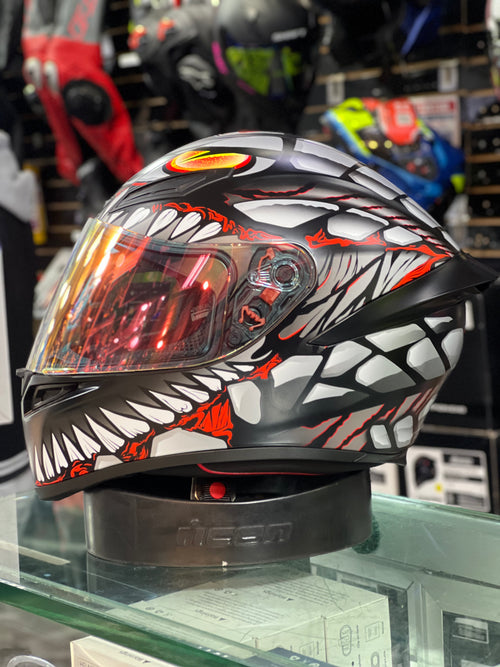 AGV K1 S LYZARD MATT BLACK/GREY/RED