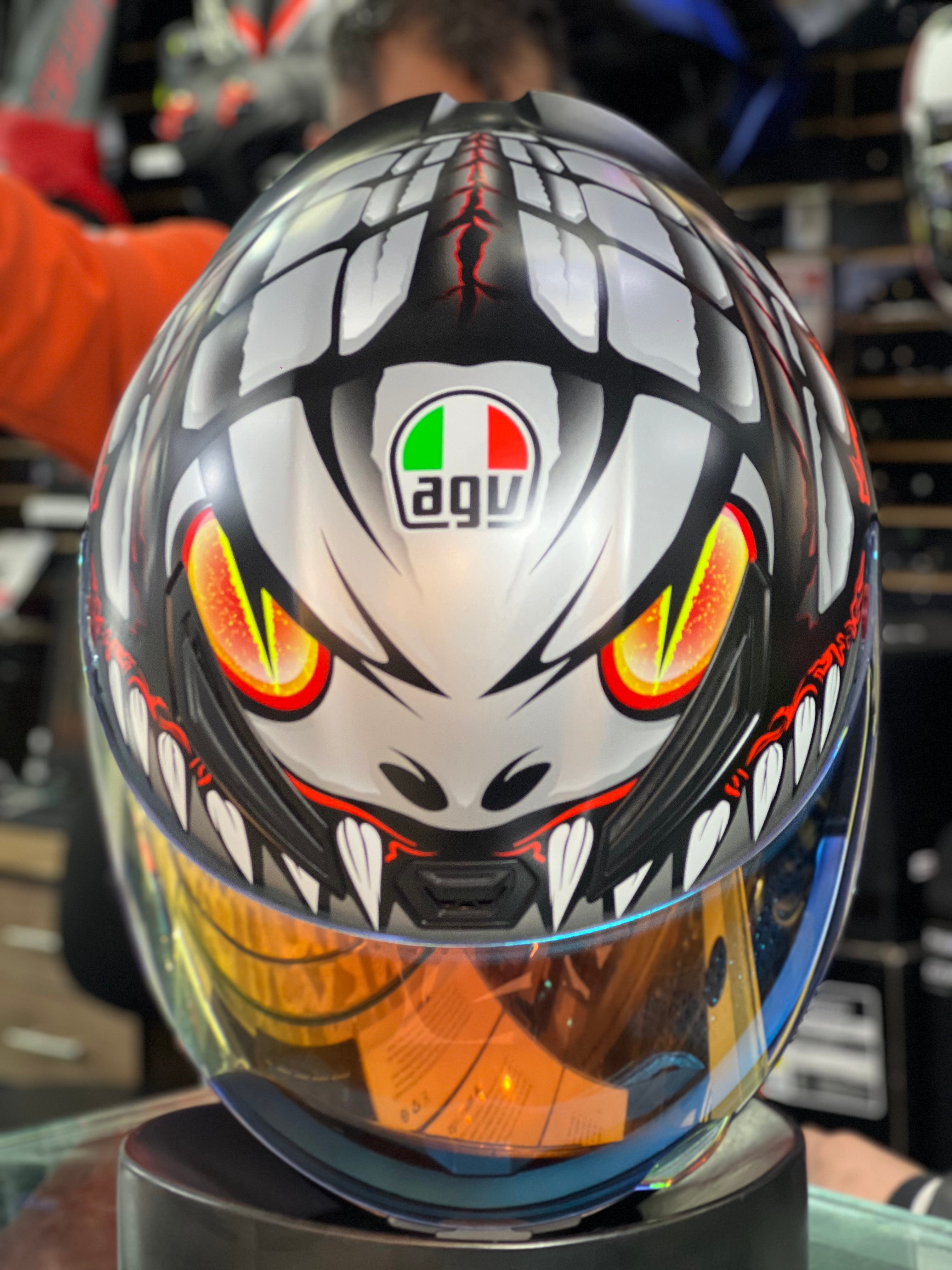 AGV K1 S LYZARD MATT BLACK/GREY/RED