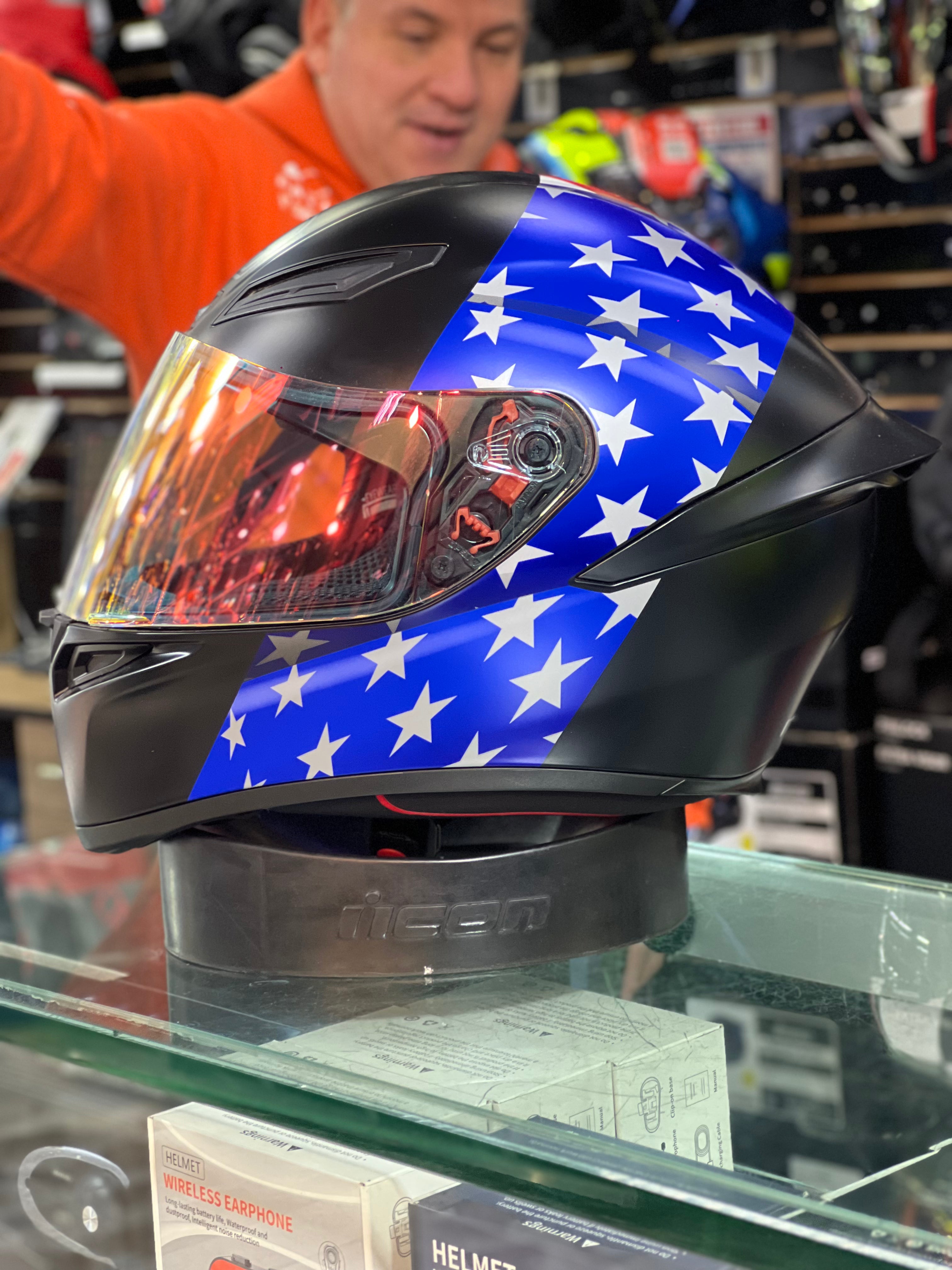 AGV K1 S US FLAG MATT BLACK/RED/BLUE
