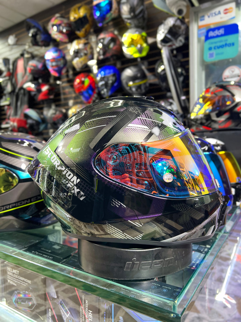Scorpion 391 Clutter Rojo Casco