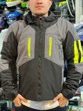 CHAQUETA DE PROTECCION SM SEMI IMPERMEABLE GRIS, NEGRO NEÓN