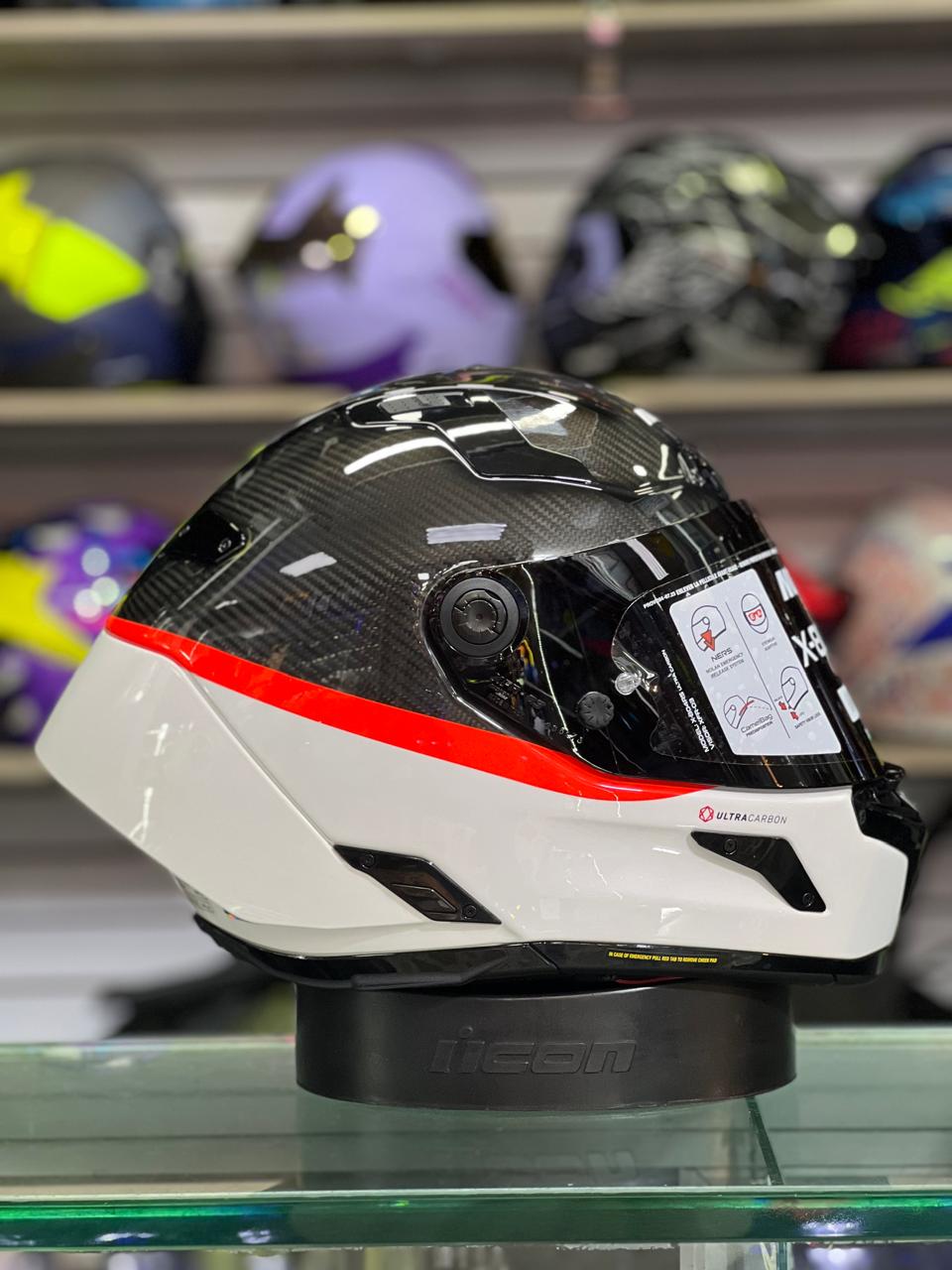 CASCO NOLAN X 804 RS ULTRA CARBON DOC NEGRO BLANCO image 2