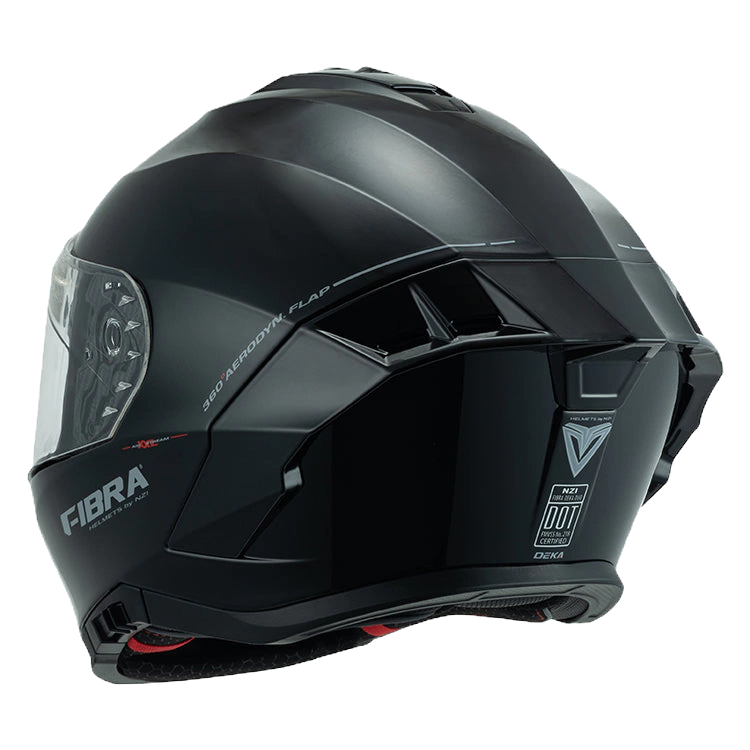 Fibra Deka duo casco negro brillante image 0